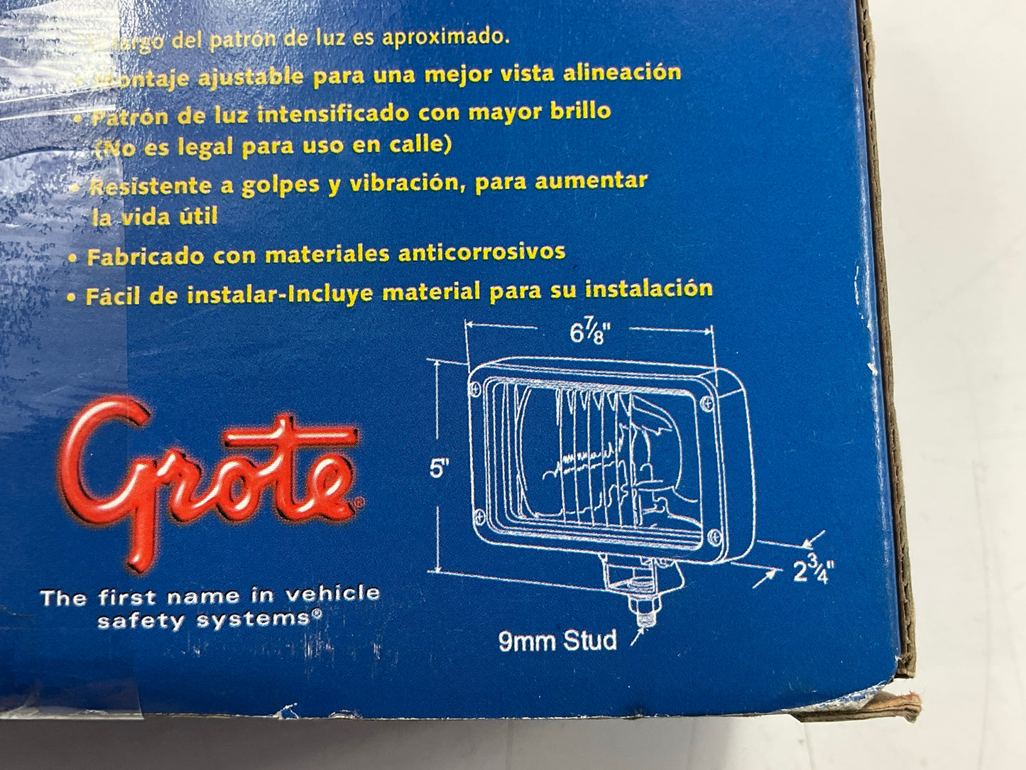 (2) Grote 63151-5 12V Flood Halogen Beam Style Flood Work Lamp Utility Light