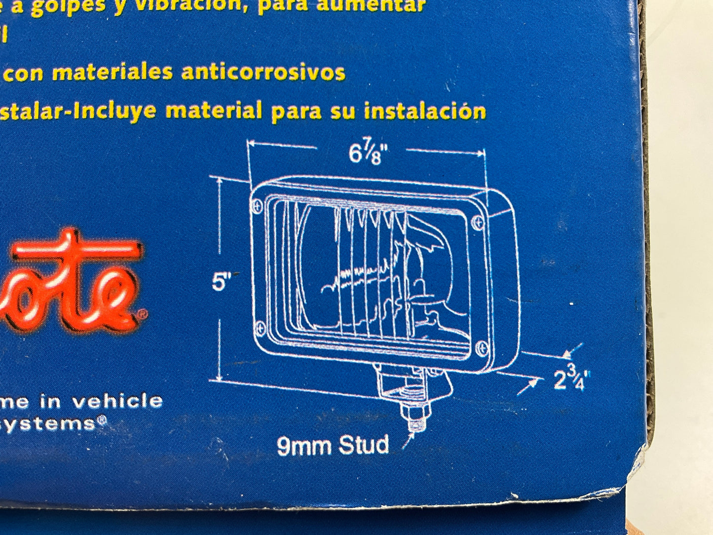 Grote 63151-5 12V Flood Halogen Beam Style Flood Work Lamp Utility Light