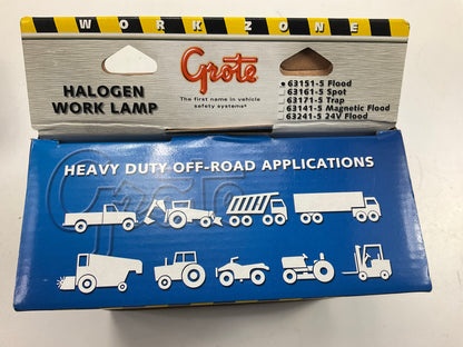 Grote 63151-5 12V Flood Halogen Beam Style Flood Work Lamp Utility Light