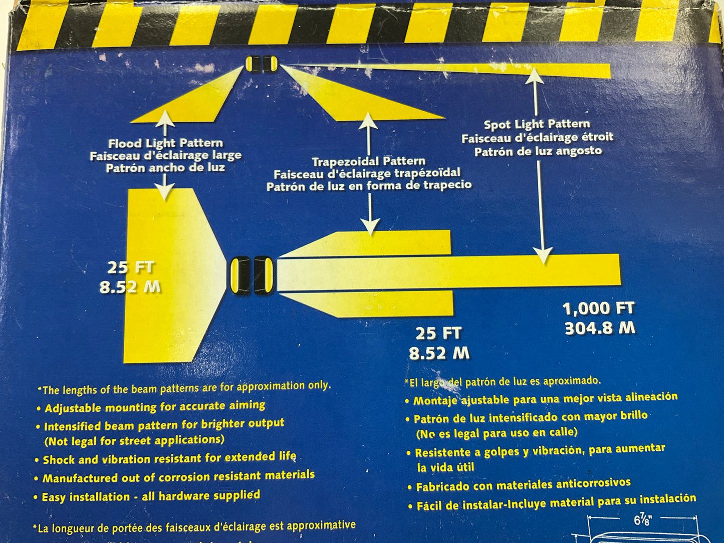 Grote 63171-5 Trapezoid Rectangular Halogen 12V Work Light Lamp