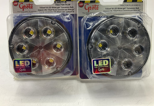 2 Grote 63821-5 Trilliant PAR36 LED White Light Work Lamp Spot Pattern 800 Lumen