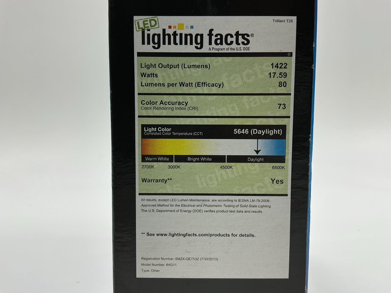 (2) Grote Trilliant 64G11-5 Trilliant T26 LED Work Light 1800 Lumen Lamps