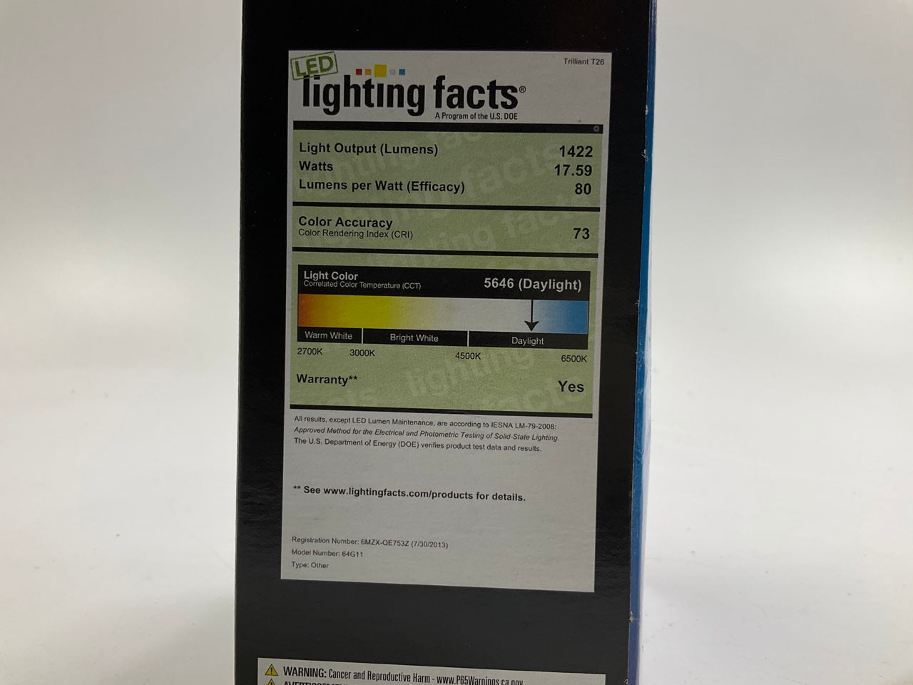 Grote Trilliant 64G11-5 Trilliant T26 LED Work Light 1800 Lumen Lamp