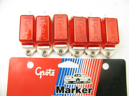 Trailer,Truck Side Marker Light Kit - Red  - W/wiring & Connectors Grote 65092-5