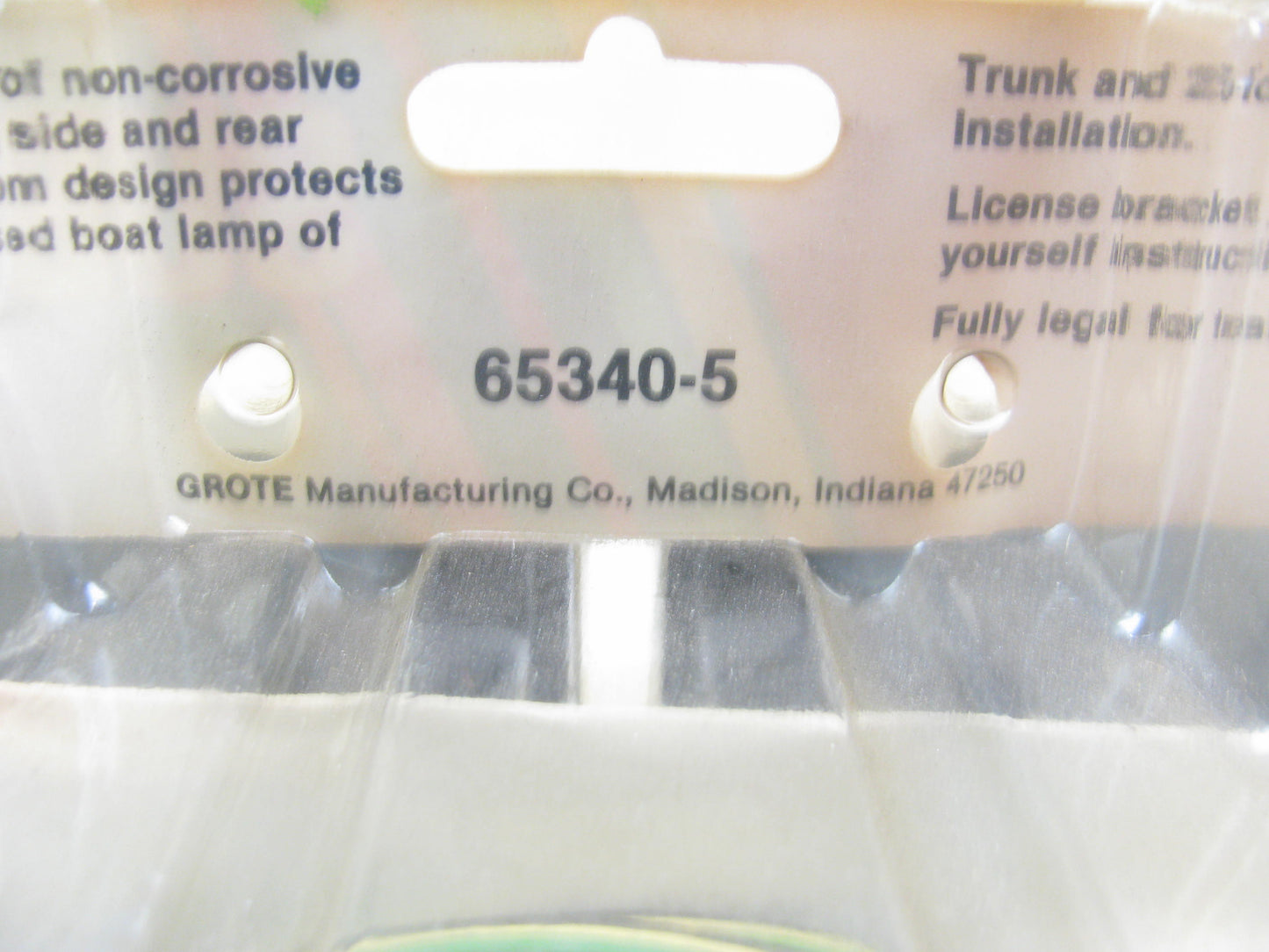 Grote 65340-5 REAR Submersible Boat / Jet-ski Trailer Light Lighting Kit 12V