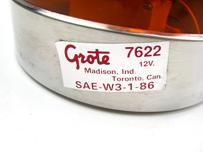 Grote 76223 2 Sealed Beam Roto Beacon Strobe Light Stainless Steel AMBER