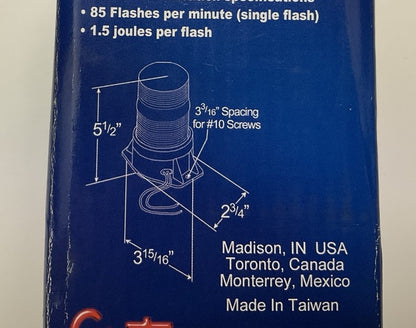 Grote 77013 Material Handling Amber Strobe Permanent Flash Tube Light Lamp