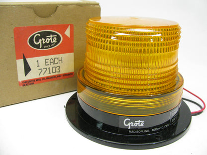 Grote 77103 Amber Emergency Strobe Light Lamp Beacon 12/80V 3.63'' X 5.18''