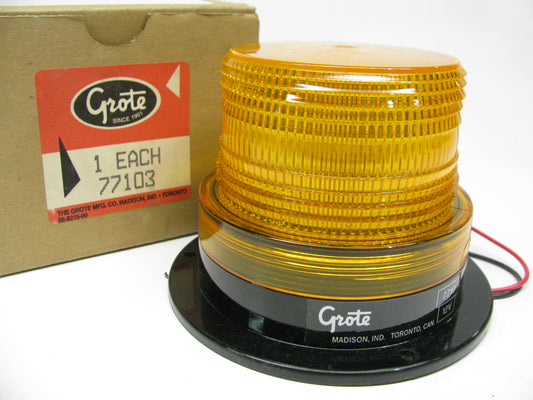 Grote 77103 Amber Emergency Strobe Light Lamp Beacon 12/80V 3.63'' X 5.18''