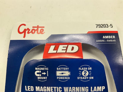 Grote 79203-5 LED Magnetic AMBER Warning Light Lamp 6V 0.13A