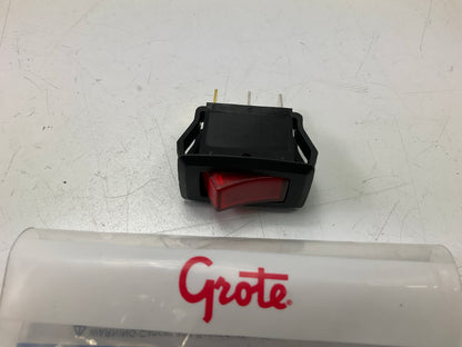 Grote 82-1901 Illuminated Rocker Switch, 20 Amp Red, 3 Terminal