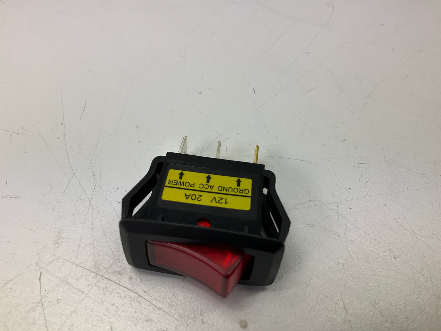 Grote 82-1901 Illuminated Rocker Switch, 20 Amp Red, 3 Terminal