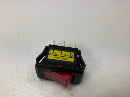 Grote 82-1901 Illuminated Rocker Switch, 20 Amp Red, 3 Terminal