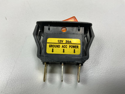 Grote 82-1902 Illuminated Rocker Switch, 20 Amp Yellow, 3 Terminal