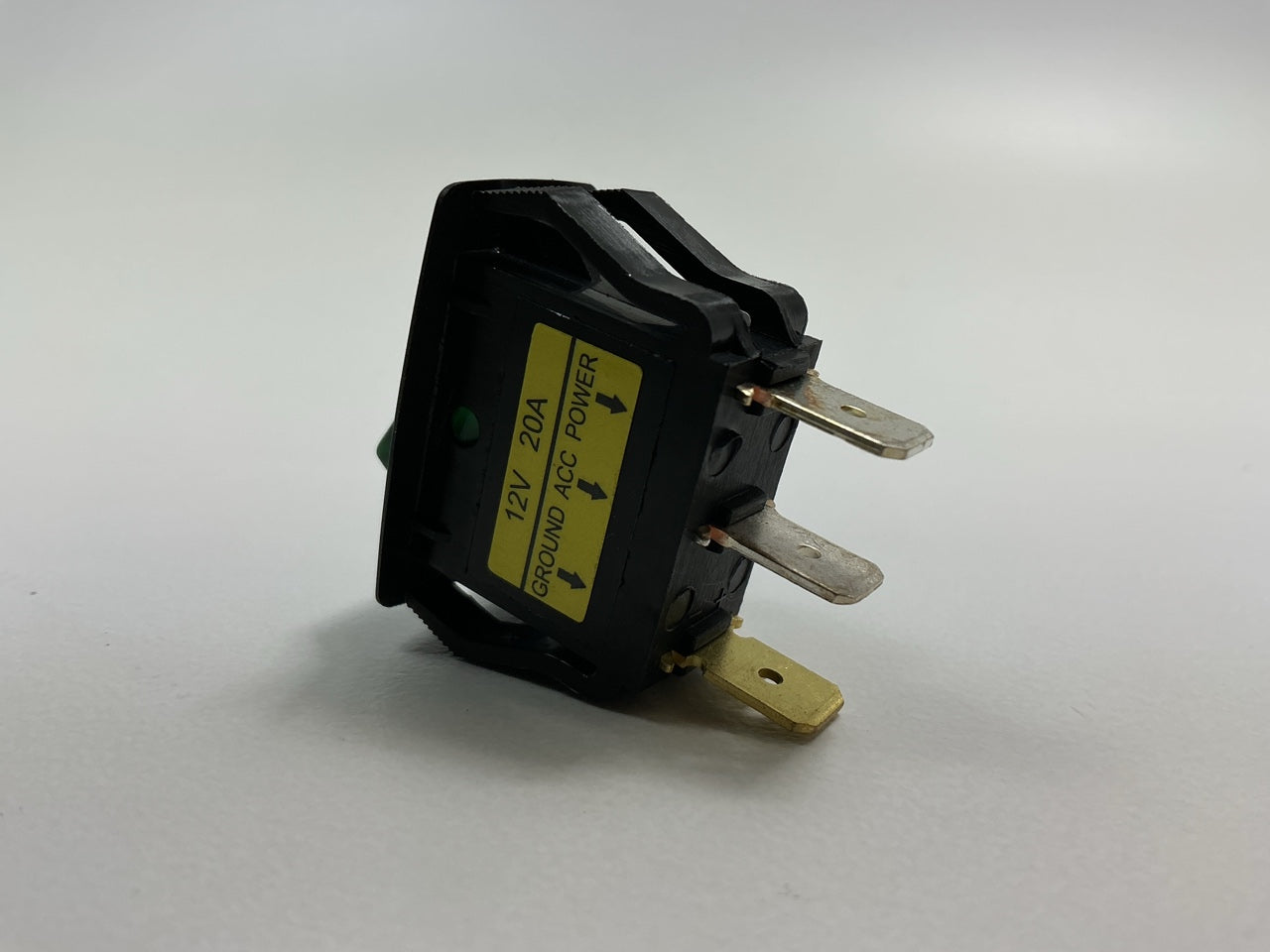 Grote 82-1903 Illuminated Rocker Switch, 20 Amp Green, 3 Terminal