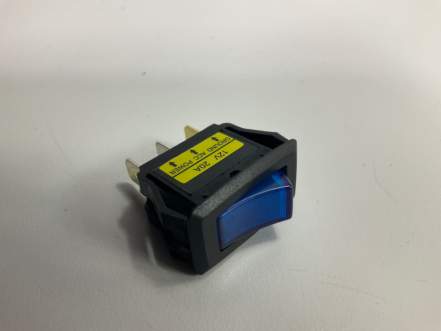 Grote 82-1904 Illuminated Rocker Switch, 20 Amp Blue, 3 Terminal