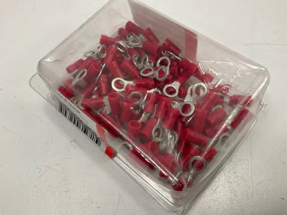 Grote 83-2104 Ring Terminal, Orange Vinyl, 22-16 Gauge, #8-10 Stud, 100 Pack
