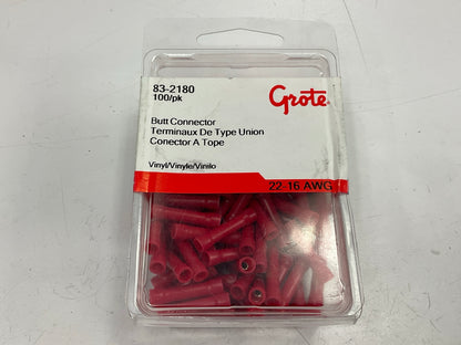 Grote 83-2180 Vinyl Butt Connectors, 22 - 16 Gauge - 100 Pack