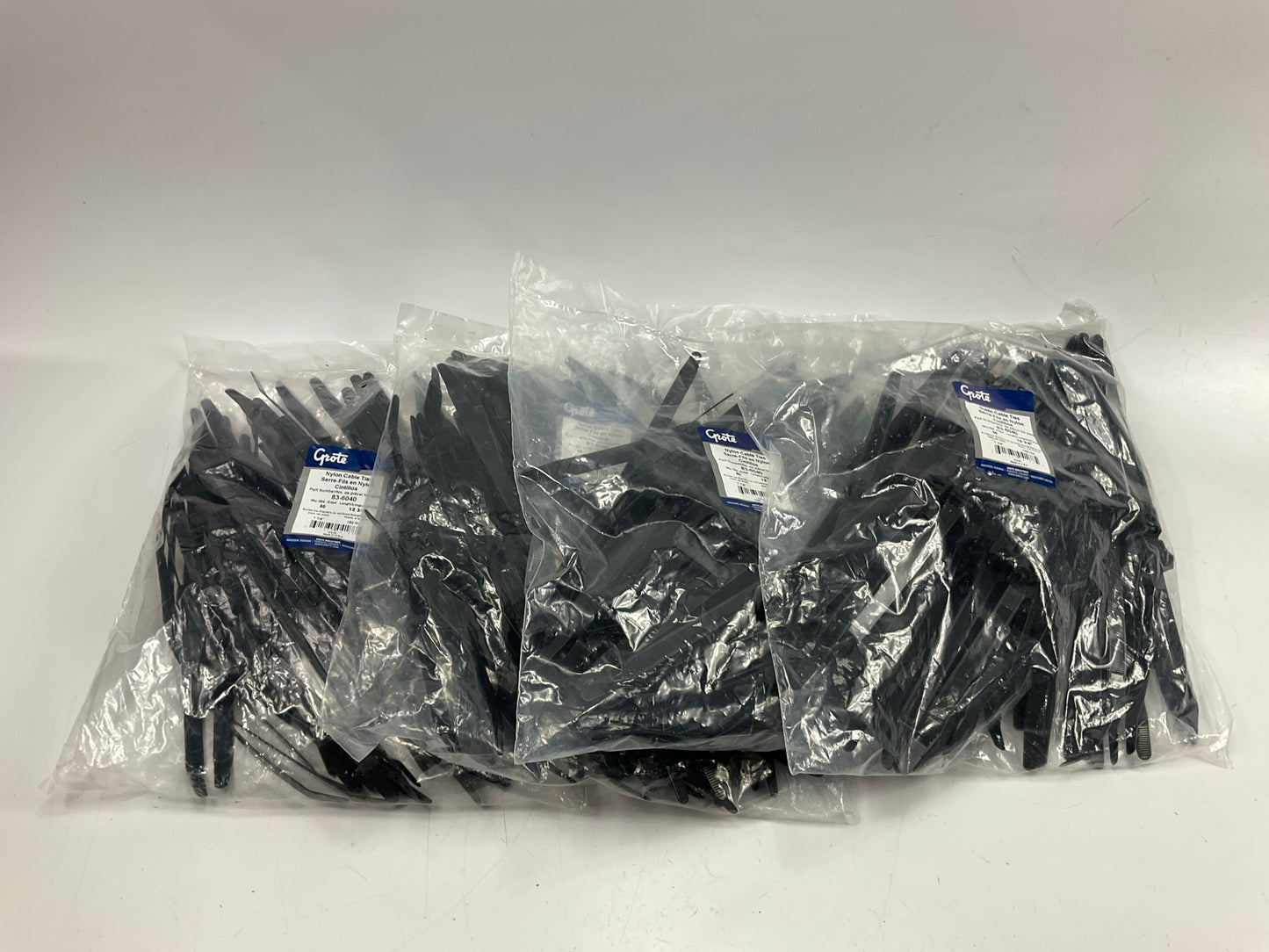 200 Pcs Total - Grote 83-6040 Dual Clamp Nylon Cable Ties 12-3/4'' Long, 150 Lbs