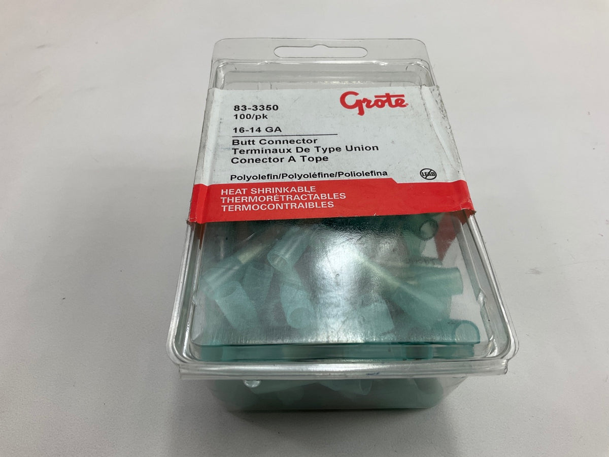 Grote 833350 16-14 Gauge Heat Shrinkable Butt Connectors - Box Of 100