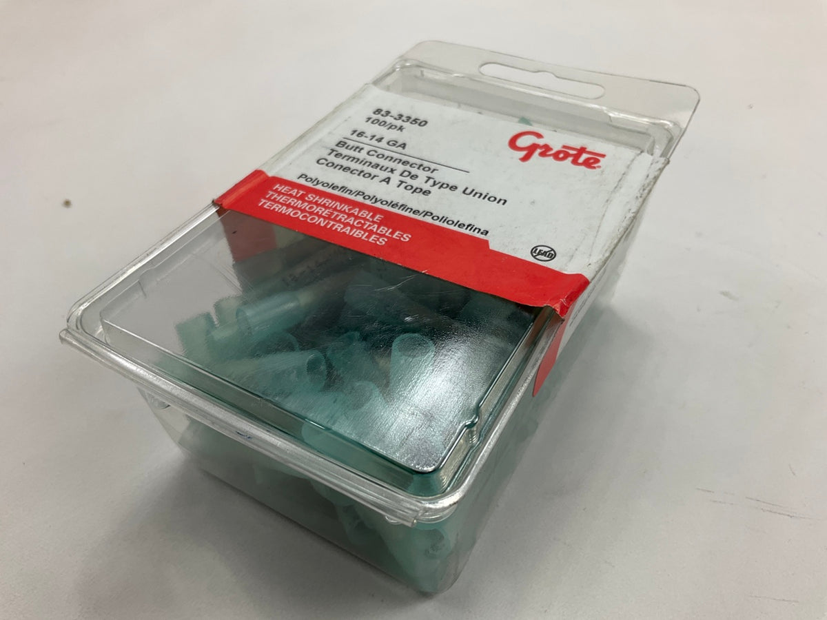 Grote 833350 16-14 Gauge Heat Shrinkable Butt Connectors - Box Of 100