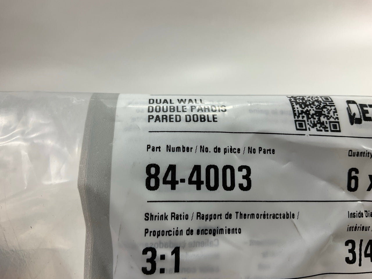 Grote 84-4003 Pro Heat Shrink Tube, 3:1, Dual Wall, Black, 3/4'' X 6'' (6 Pieces)