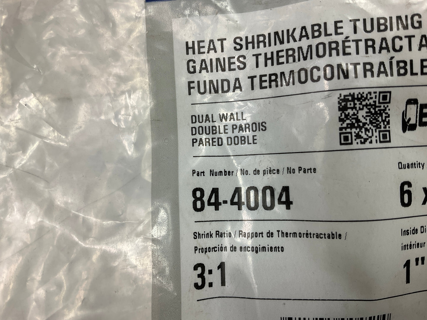 Grote 84-4004 Shrink Tube 3:1 Dual Wall Black 1 Inch X 6 Inch, Pack Of 6