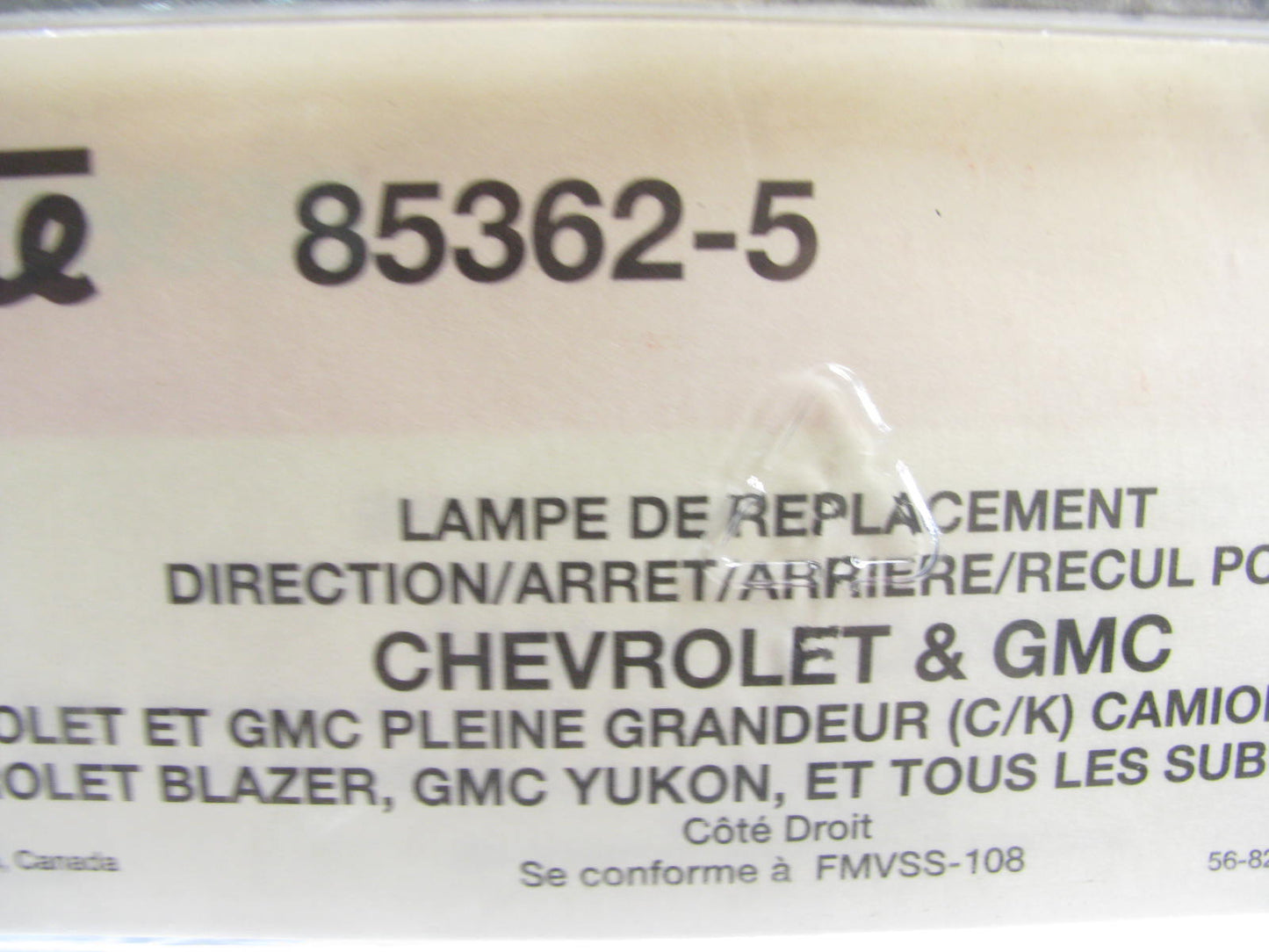 Grote 85362-5 Rear Right Tail Light Lamp