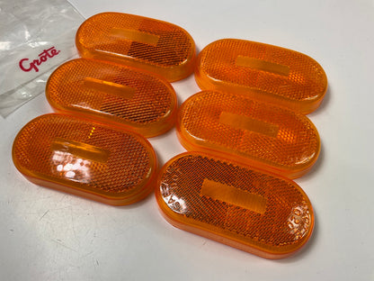 (6) Grote 90203 Yellow Replacement Lenses For Side Marker Clearance Lamp # 45933