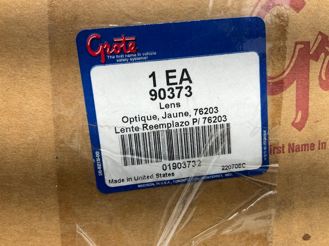 Grote 90373 Beacon Replacement Lens, Amber, For 76203, 76223, 76283 Strobe Lamps