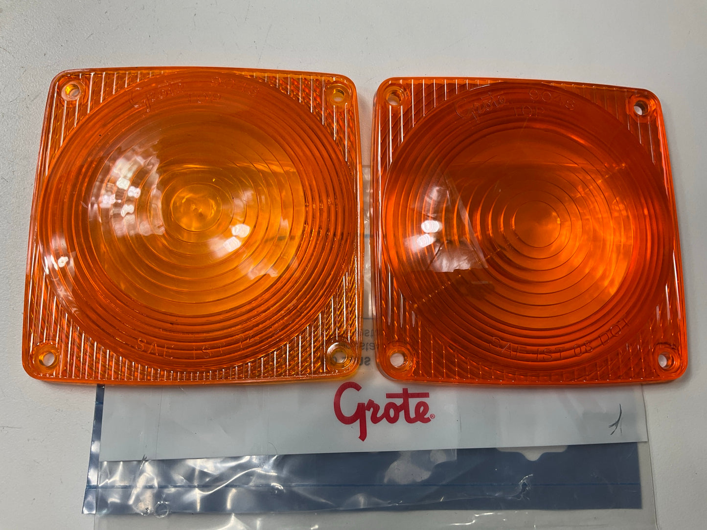 (2) Grote 90483  Yellow Turn Signal Replacement Lens