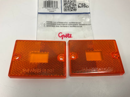 Grote 91113 YELLOW Rectangular Side Marker Lamp Replacement Lens - PAIR