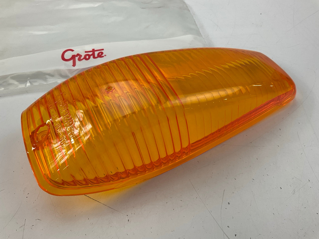 Grote 92193 Large Aerodynamic Cab Clearance Marker Replacement Lens, Amber