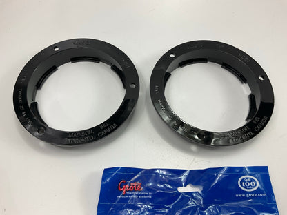 2 Grote 92512 4'' Round Turn Signal Light Theft-Resistant Mounting Flange Bracket