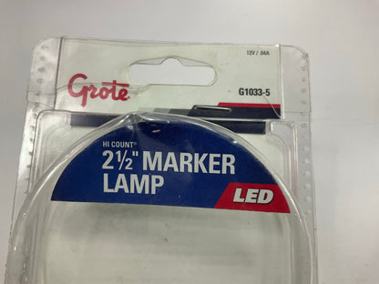 Grote G1033-5 Hi Count 2-1/2'' Round LED Clearance Marker Light Lamp, Amber