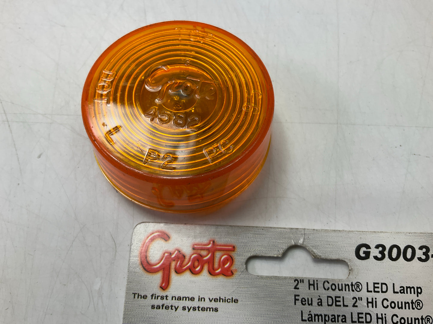 G3003-5 Hi Count Yellow 2'' 9-Diode LED Clearance Trailer Marker Light Lamp