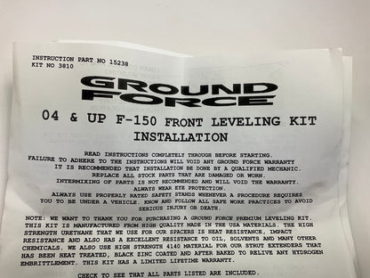 Ground Force 3810 2'' Front Leveling Spacer Kit 2004-2014 Ford F-150