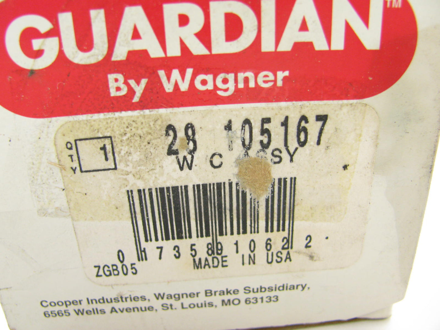 Guardian 28-105167 Drum Brake Wheel Cylinder - Rear Left - WC105167