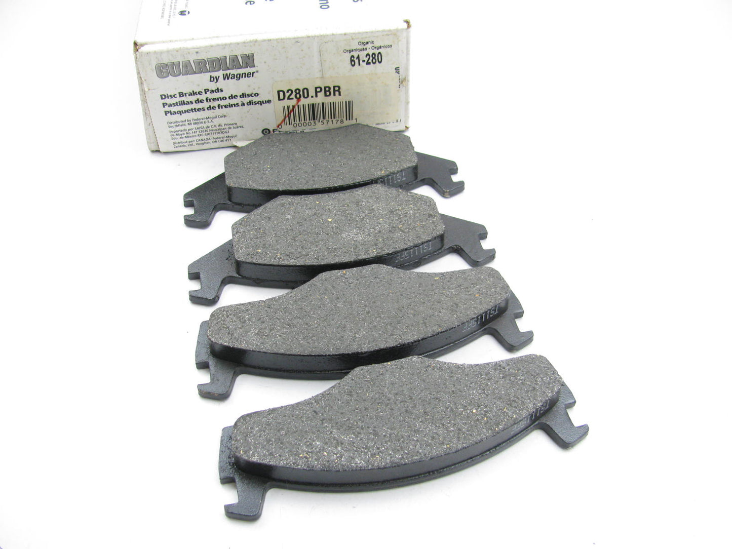 Guardian 61-280 Front Disc Brake Pads - Organic