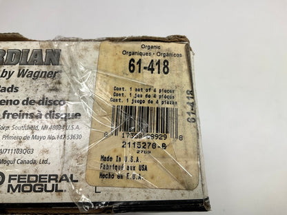 Guardian 61-418 Front Disc Brake Pads