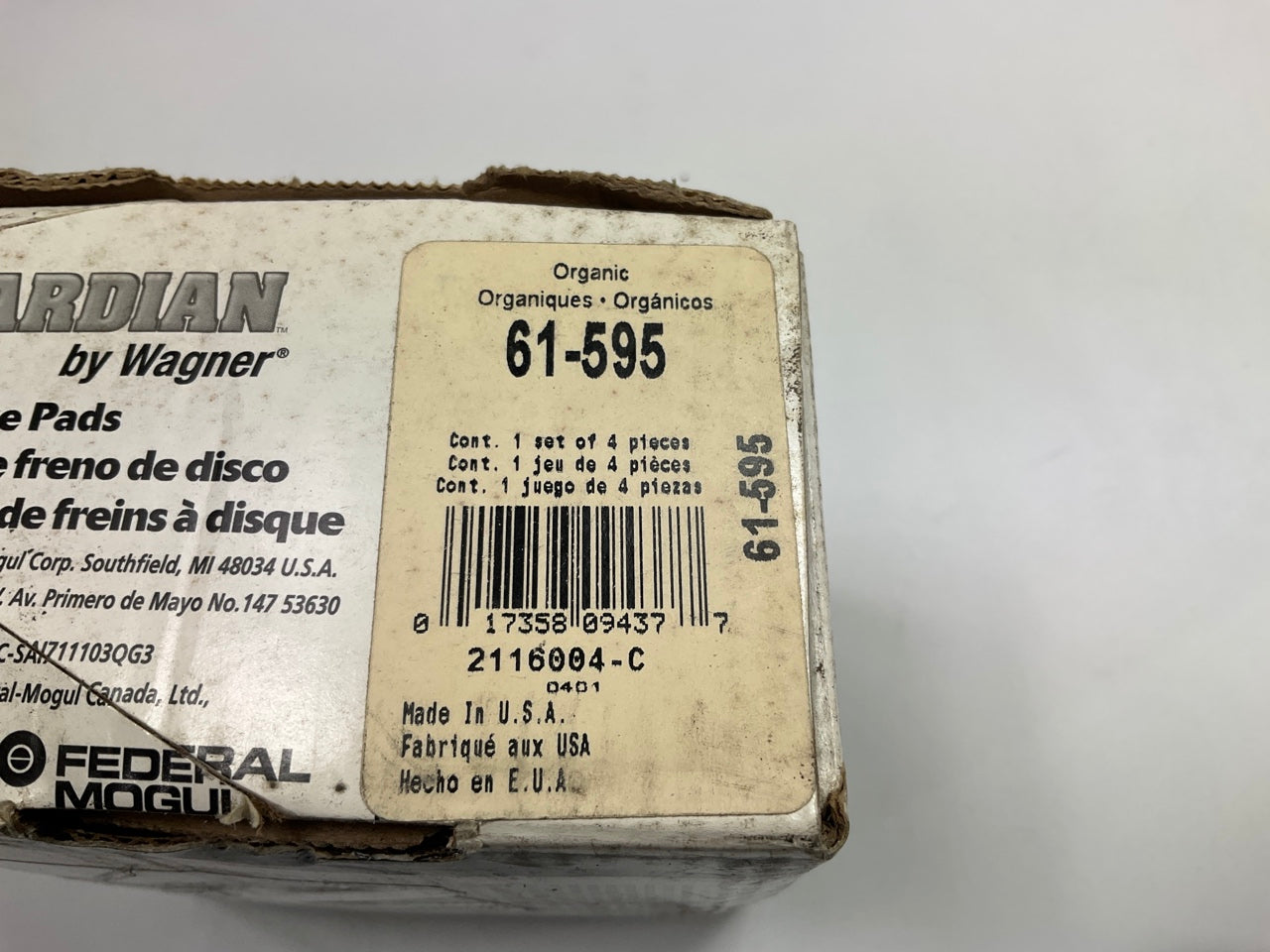 Guardian 61-595 Rear Disc Brake Pads