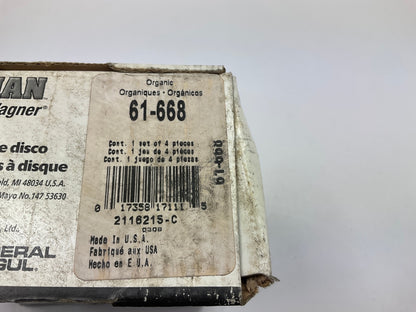 Guardian 61-668 Front Brake Pads, Made By Wagner