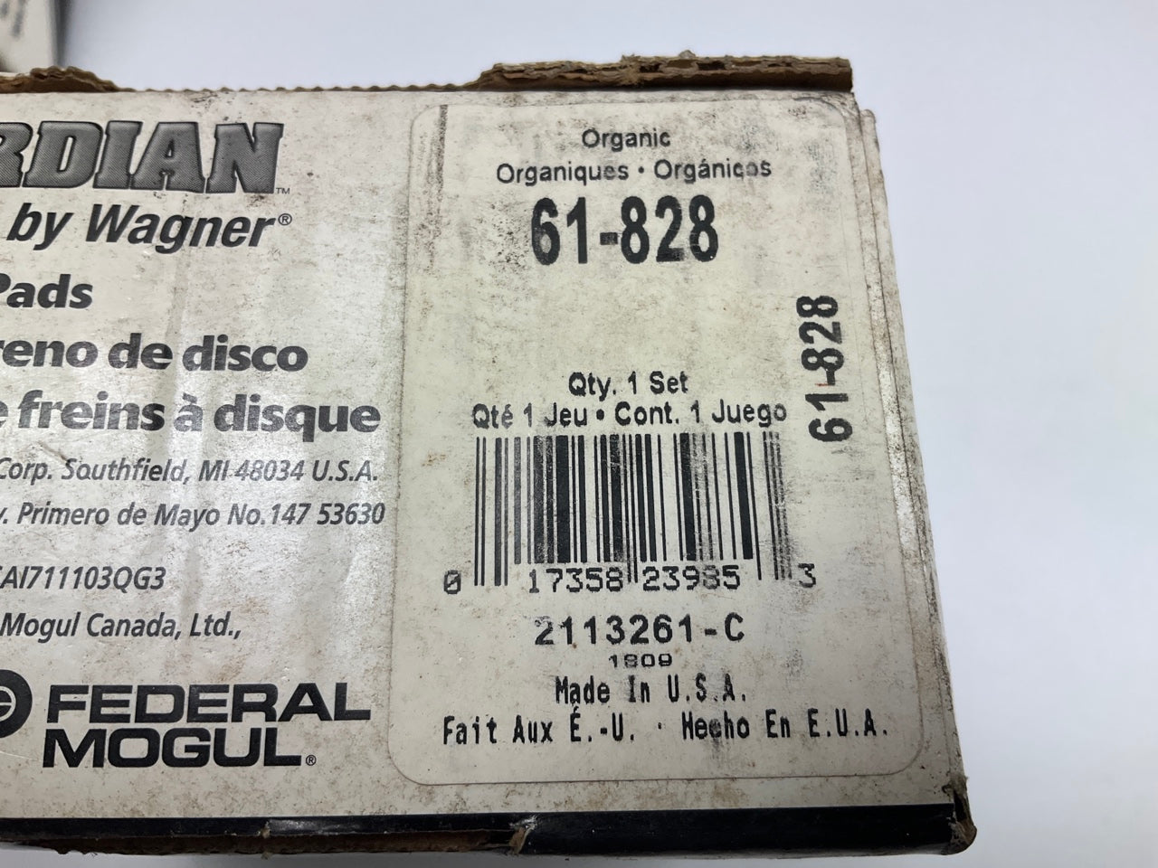 Guardian 61-828 Rear Disc Brake Pads