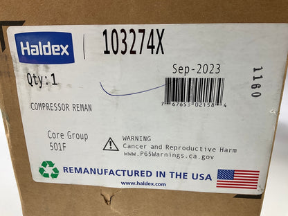REMAN Haldex 103274X Air Brake Compressor TF501 For CAT 3406B, Water Air Cooled