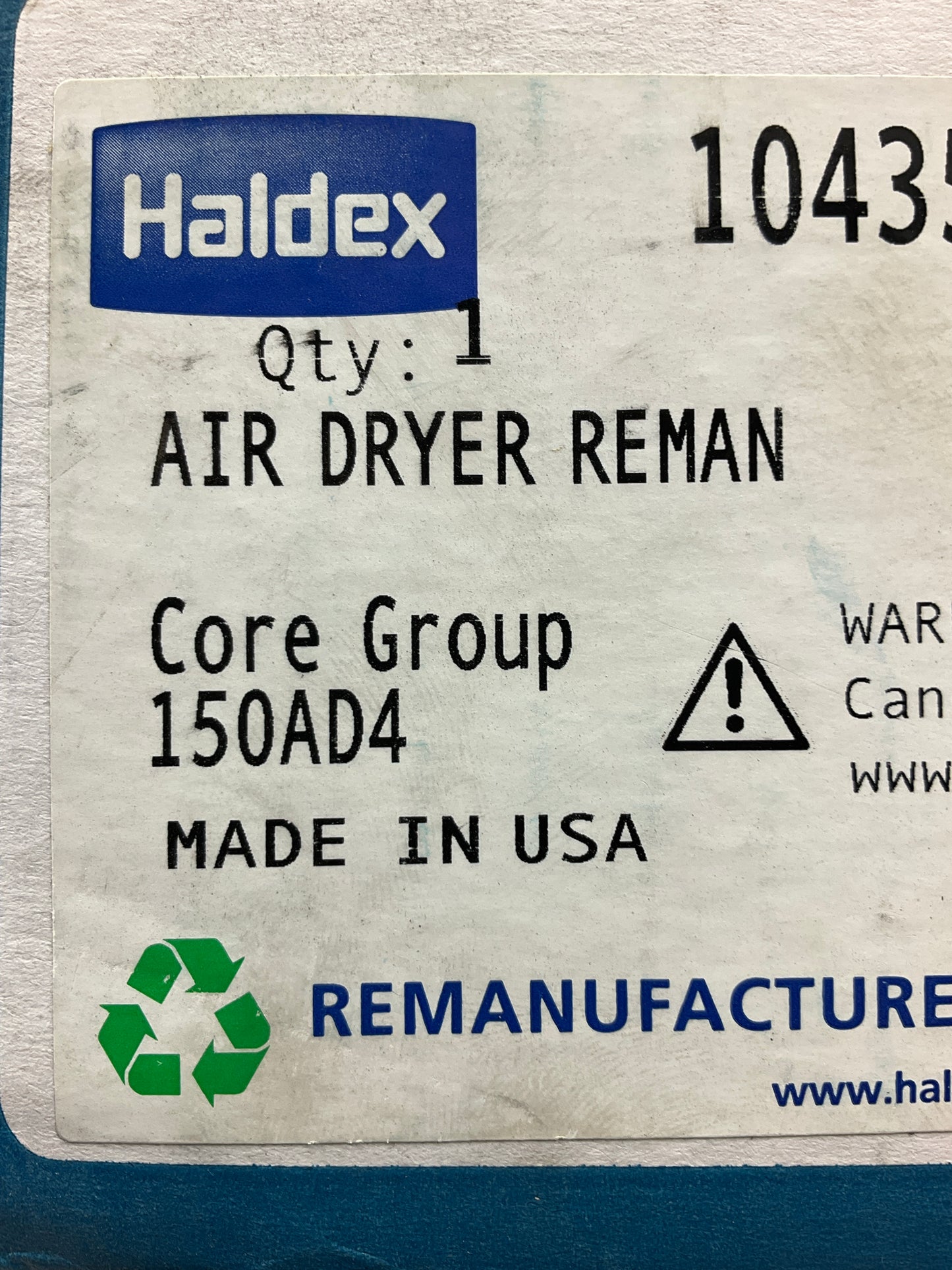 Haldex 104358X Air Dryer Cartridge For Bendix AD-4 Air Dryer
