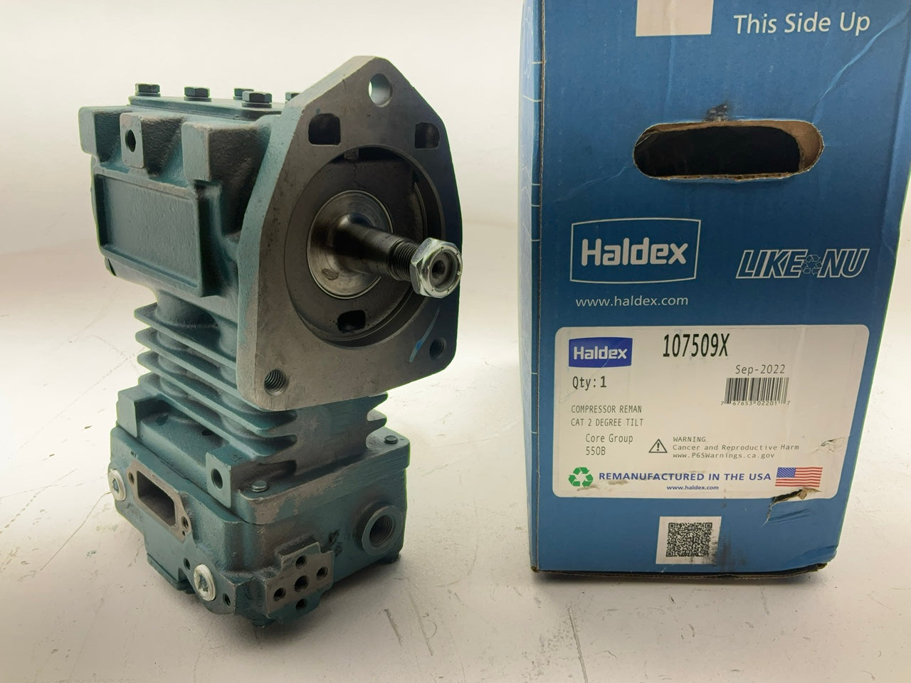 REMAN Haldex 107509X Tu-Flo 550 Air Brake Compressor For CAT 3406B 3176 TF550