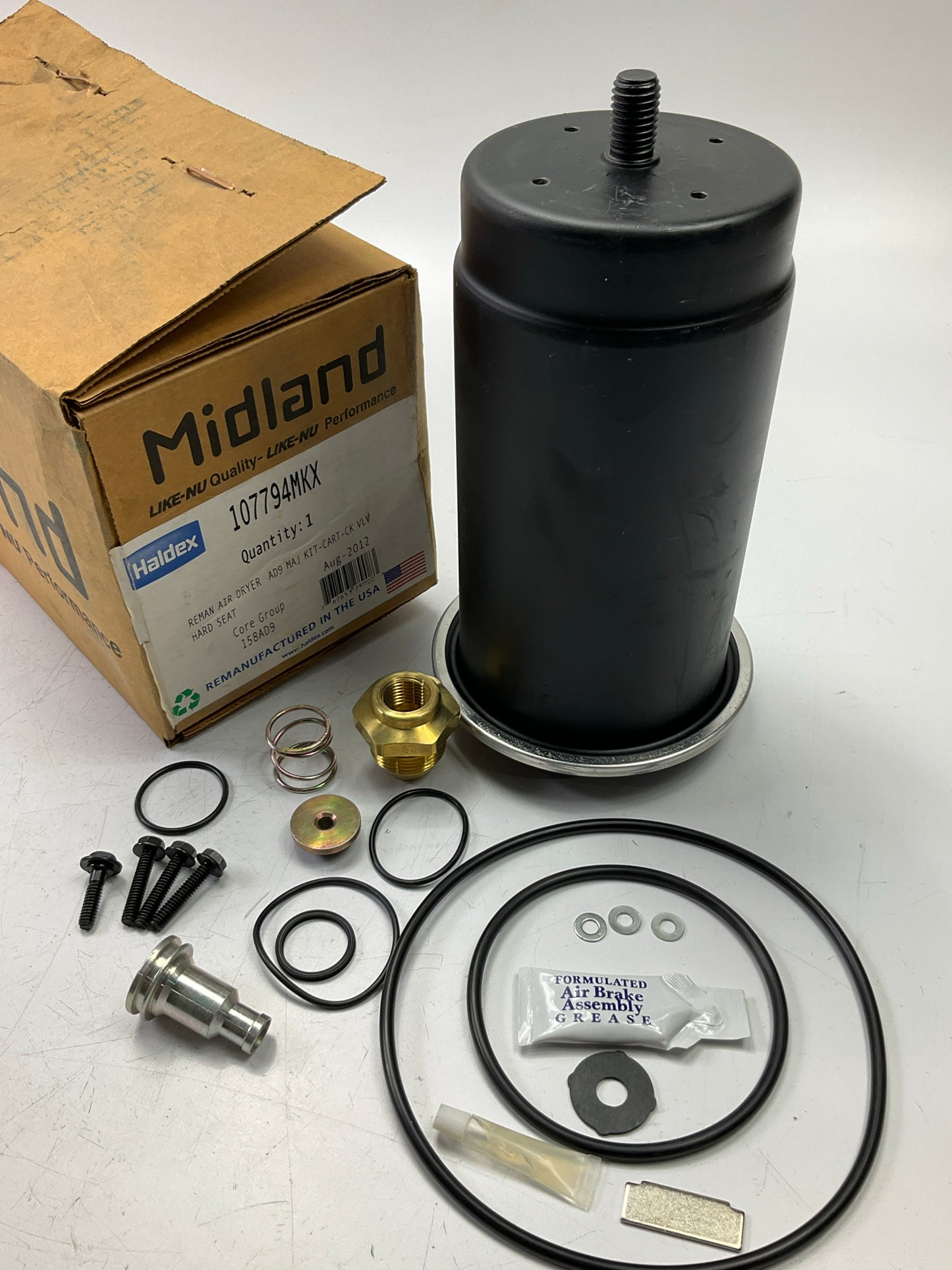REMAN Haldex 107794MKX AD-9 Air Dryer Desiccant, Purge And Check Valve Kit
