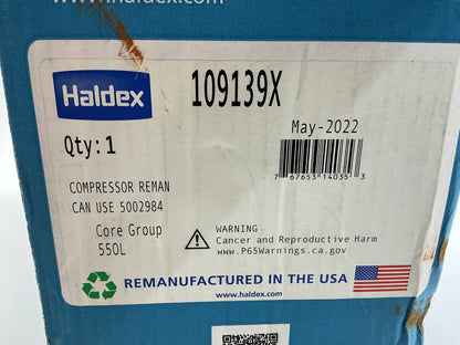 REMAN. Haldex 109139X TF550 Air Brake Compressor For CAT 3406 C10 C12 C16