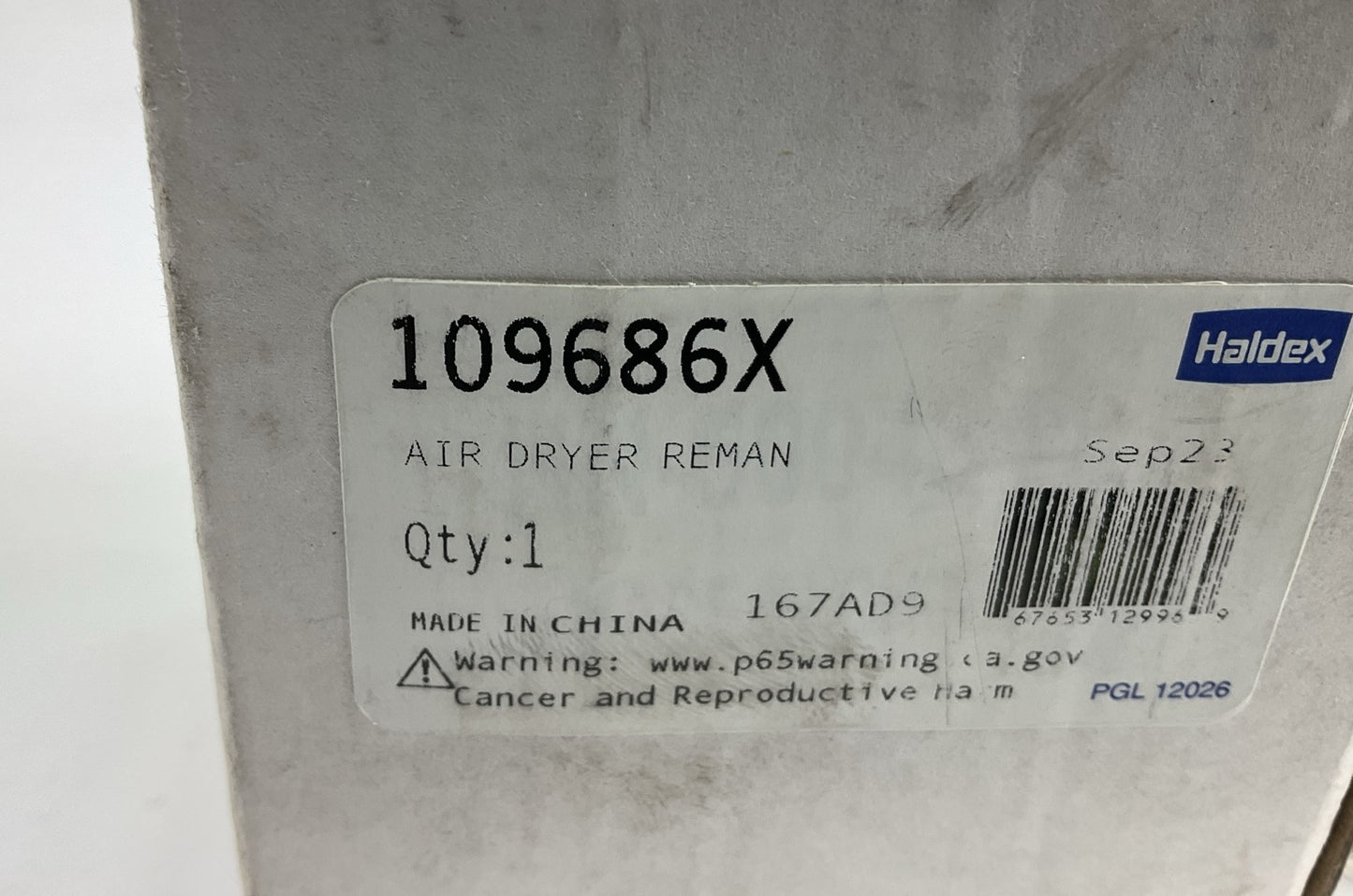 Haldex 109686X Air Brake Dryer Valve Kit - 12V, For Use With Bendix AD-9 Dryer