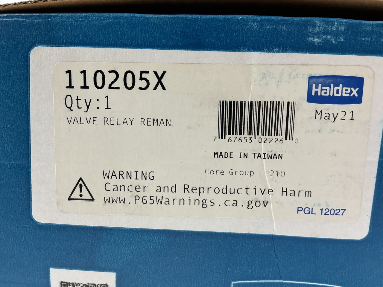 REMAN. Haldex 110205X Sealco Ratio Emergency Relay Valve Pre-FMVSS-121